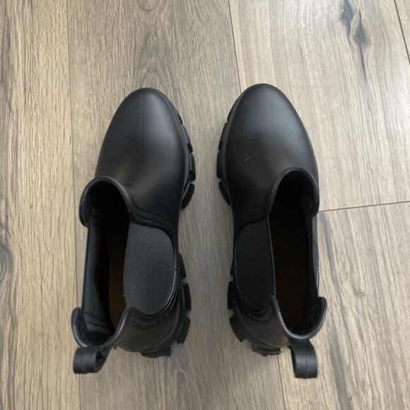 Jeffrey Campbell Matte Black Pleu Lug Sole Boots Size 7 Platform Chelsea Boot - Picture 6 of 9